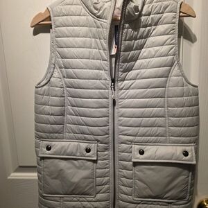 Women's Gray Quilted Vest